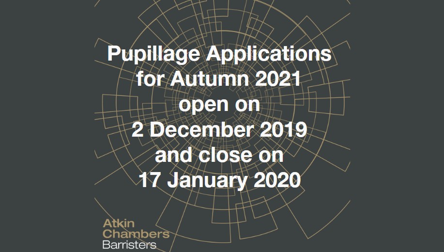 Pupillage applications for Atkin Chambers open today and close 17 ...