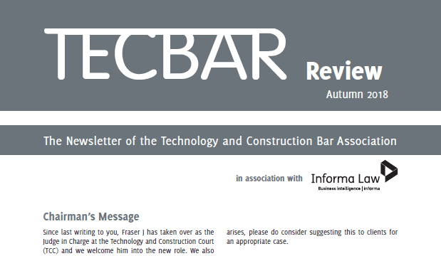 Tecbar newsletter autumn 2018